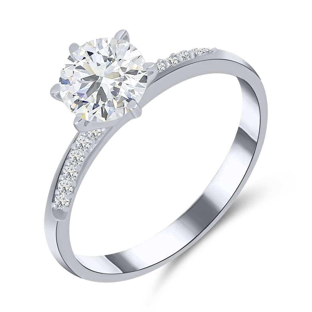 Inel din argint  cu pietre Cubic Zirconia Incolor