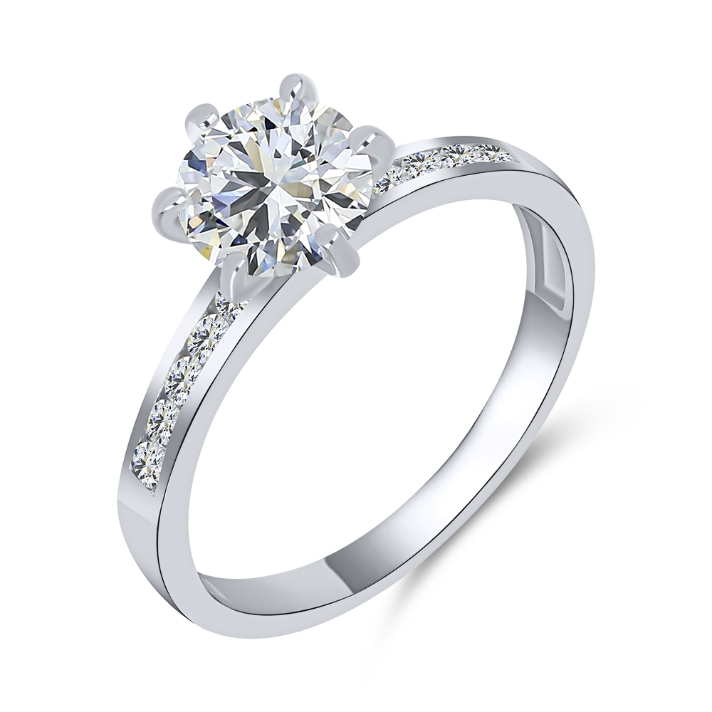 Inel din argint  cu pietre Cubic Zirconia Incolor
