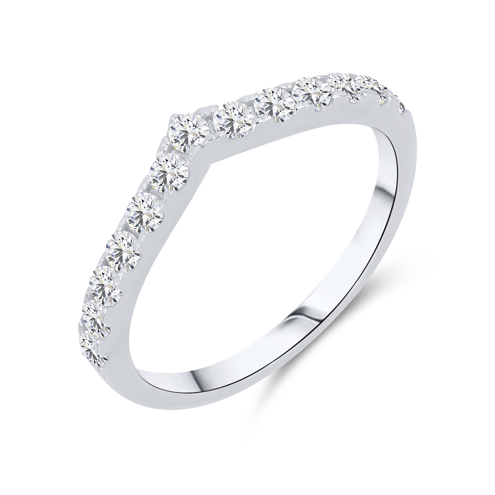 Inel din argint  cu pietre Cubic Zirconia Incolor