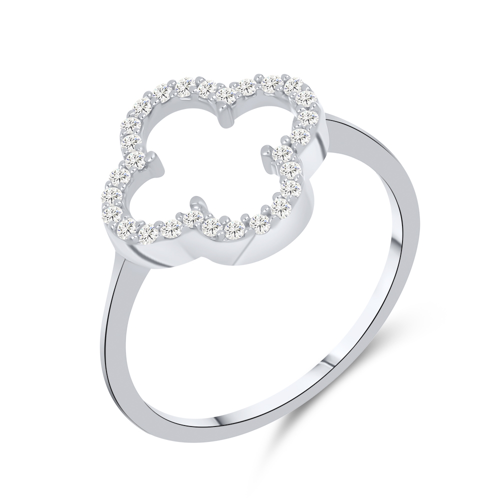 Inel din argint  cu pietre Cubic Zirconia Incolor