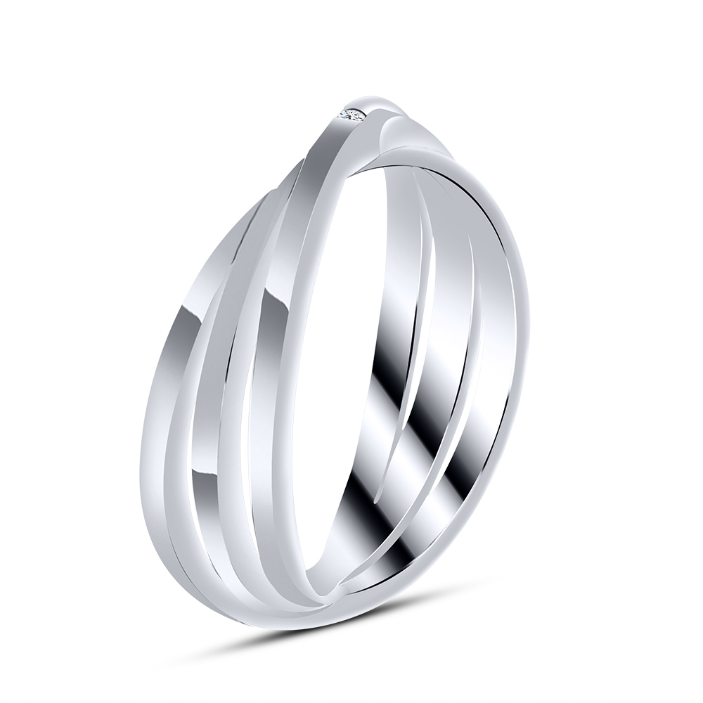 Inel din argint  cu pietre Cubic Zirconia Incolor