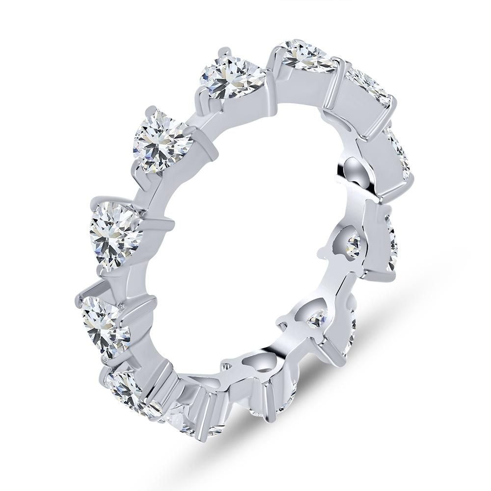 Inel din argint  cu pietre Cubic Zirconia Incolor
