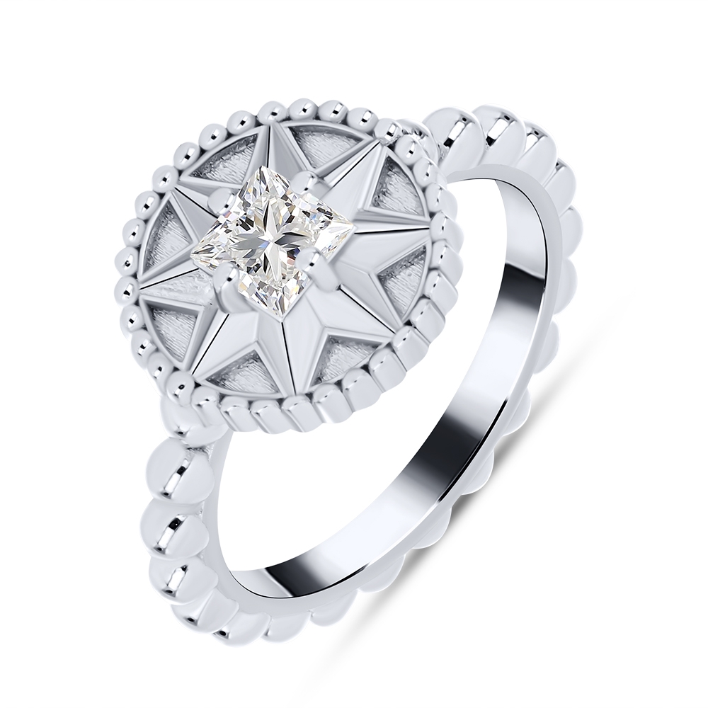 Inel din argint  cu pietre Cubic Zirconia Incolor