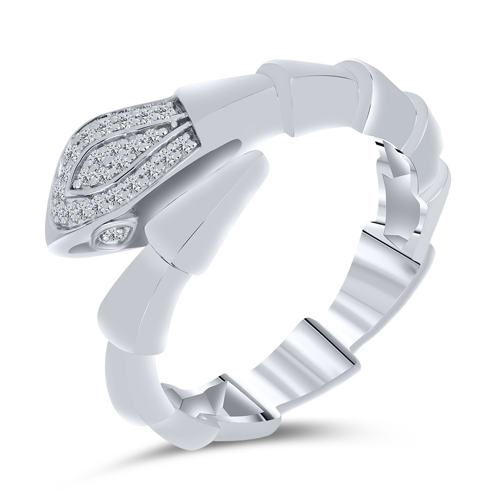 Inel din argint  cu pietre Cubic Zirconia Incolor