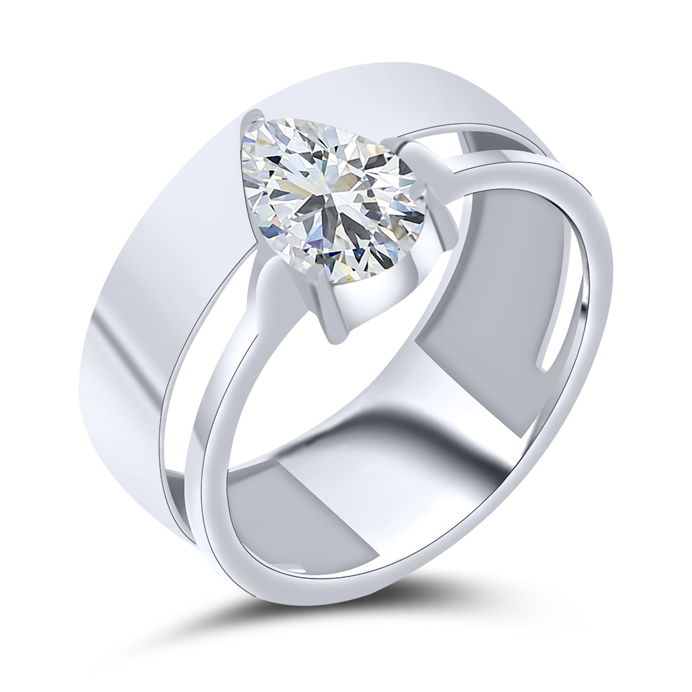 Inel din argint  cu pietre Cubic Zirconia Incolor