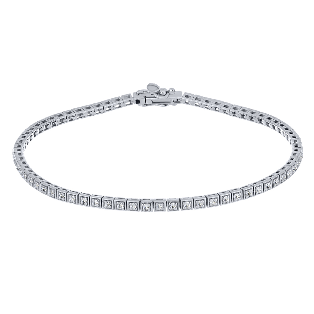 Brățară din argint  cu pietre Cubic Zirconia Incolor