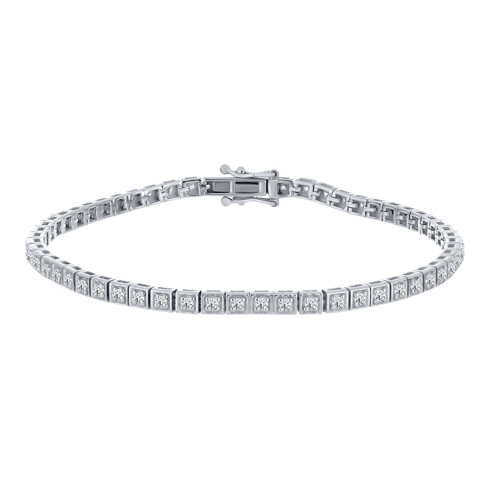 Brățară din argint  cu pietre Cubic Zirconia Incolor