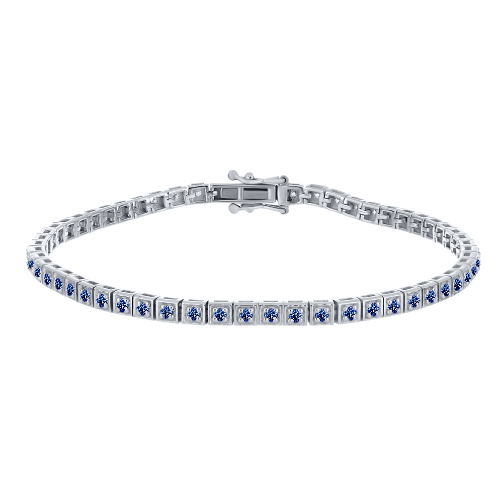 Brățară din argint  cu pietre Corindon