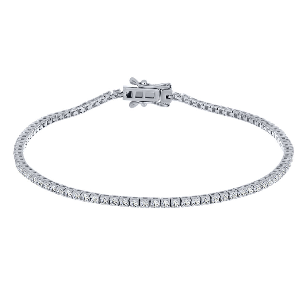 Brățară din argint  cu pietre Cubic Zirconia Incolor