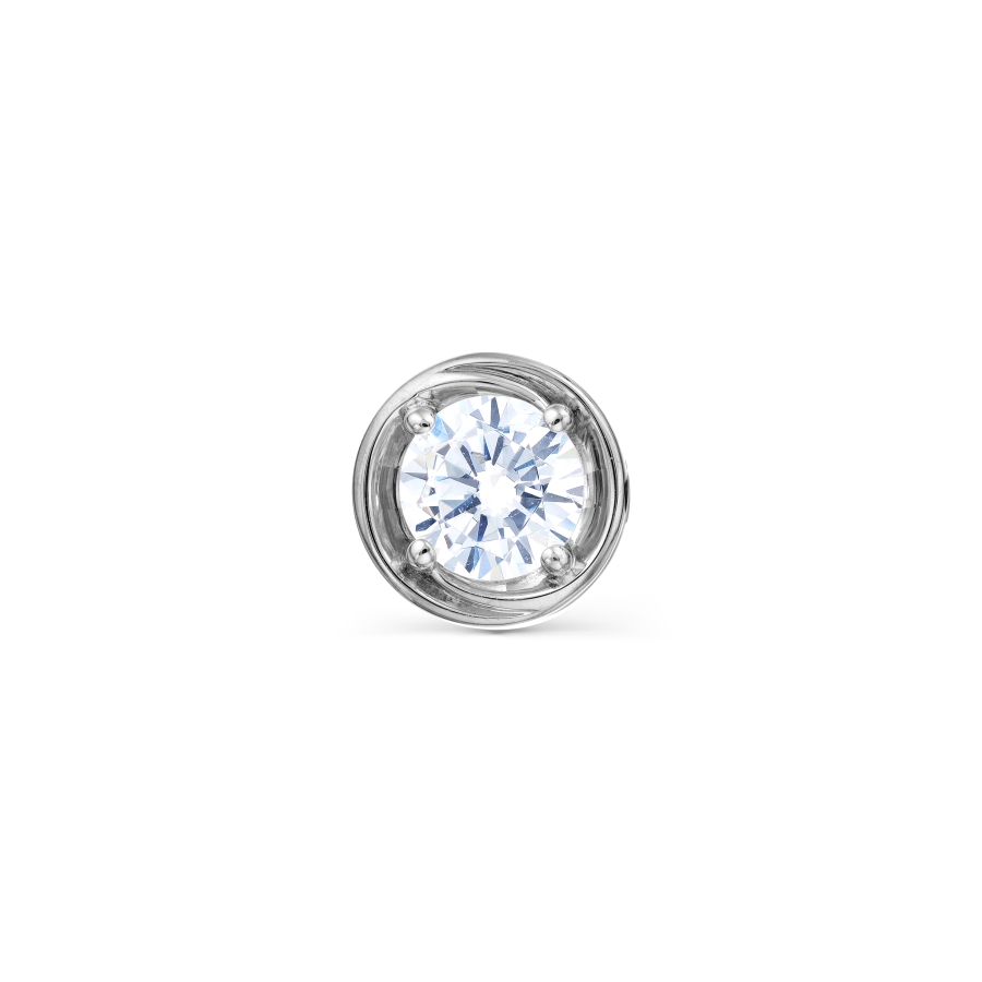 Pandantiv din aur roșu cu pietre Cubic zirconia