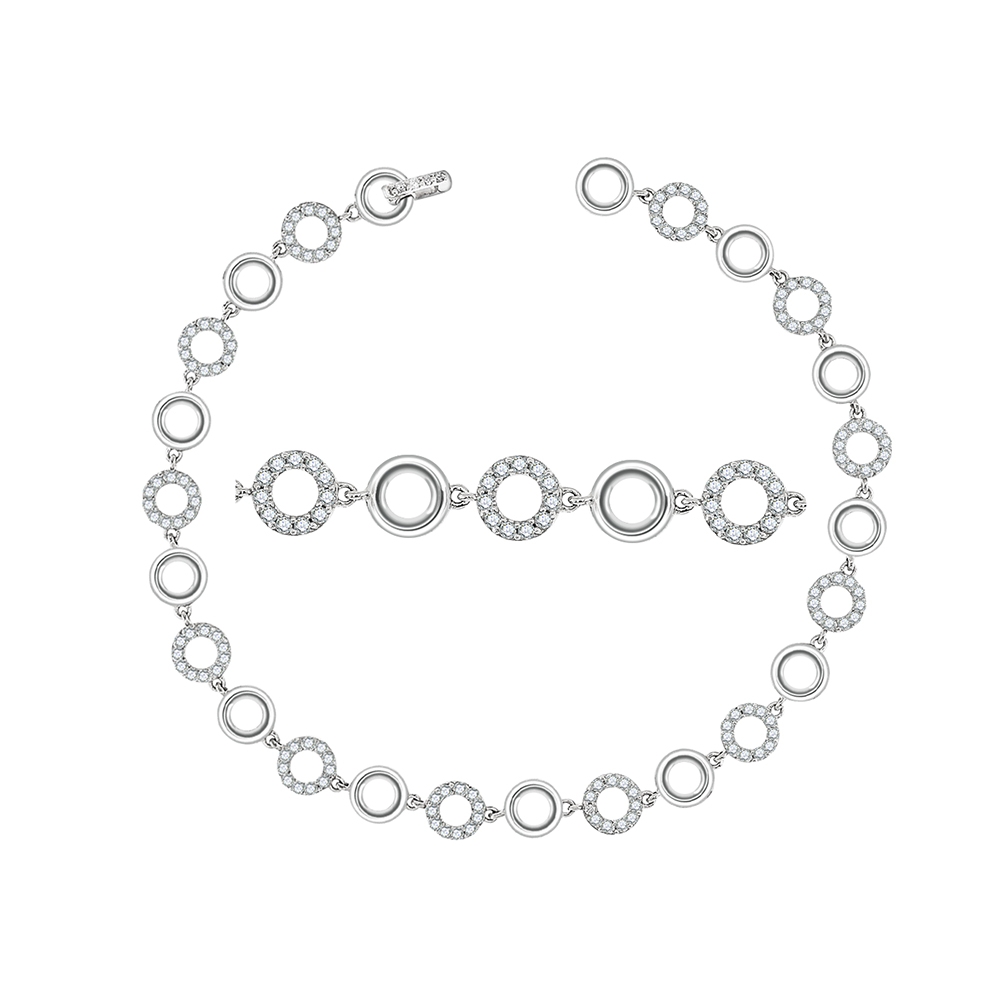 Brățară din aur alb cu pietre Diamant