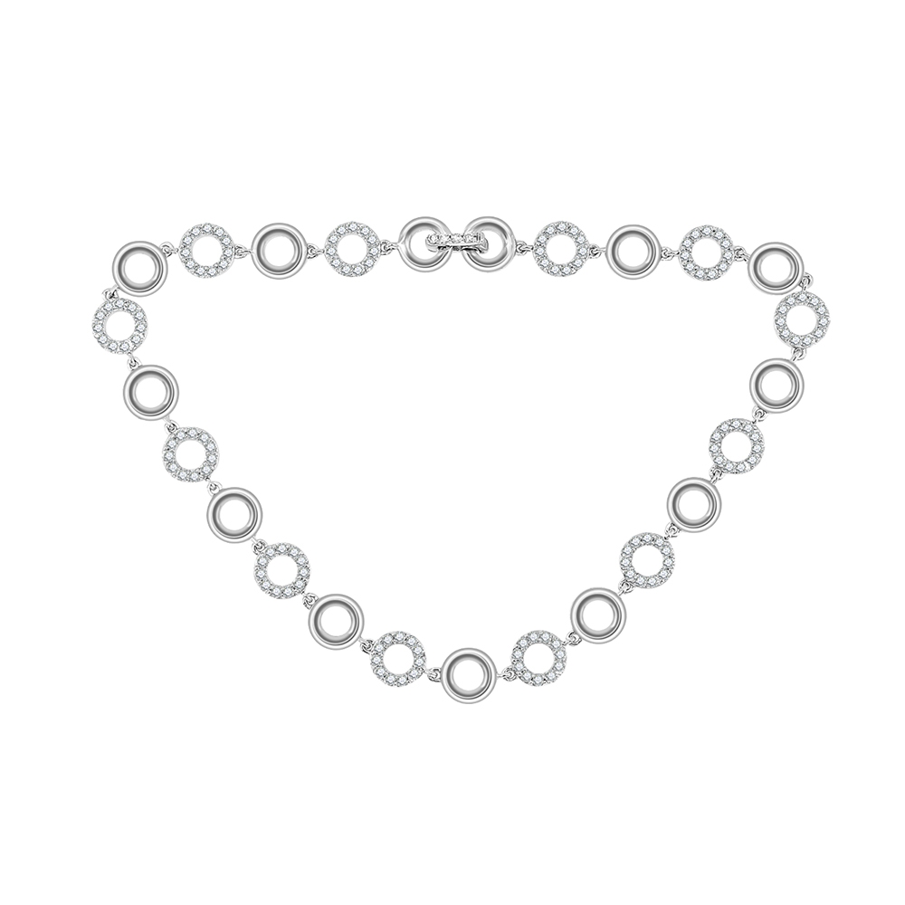 Brățară din aur alb cu pietre Diamant