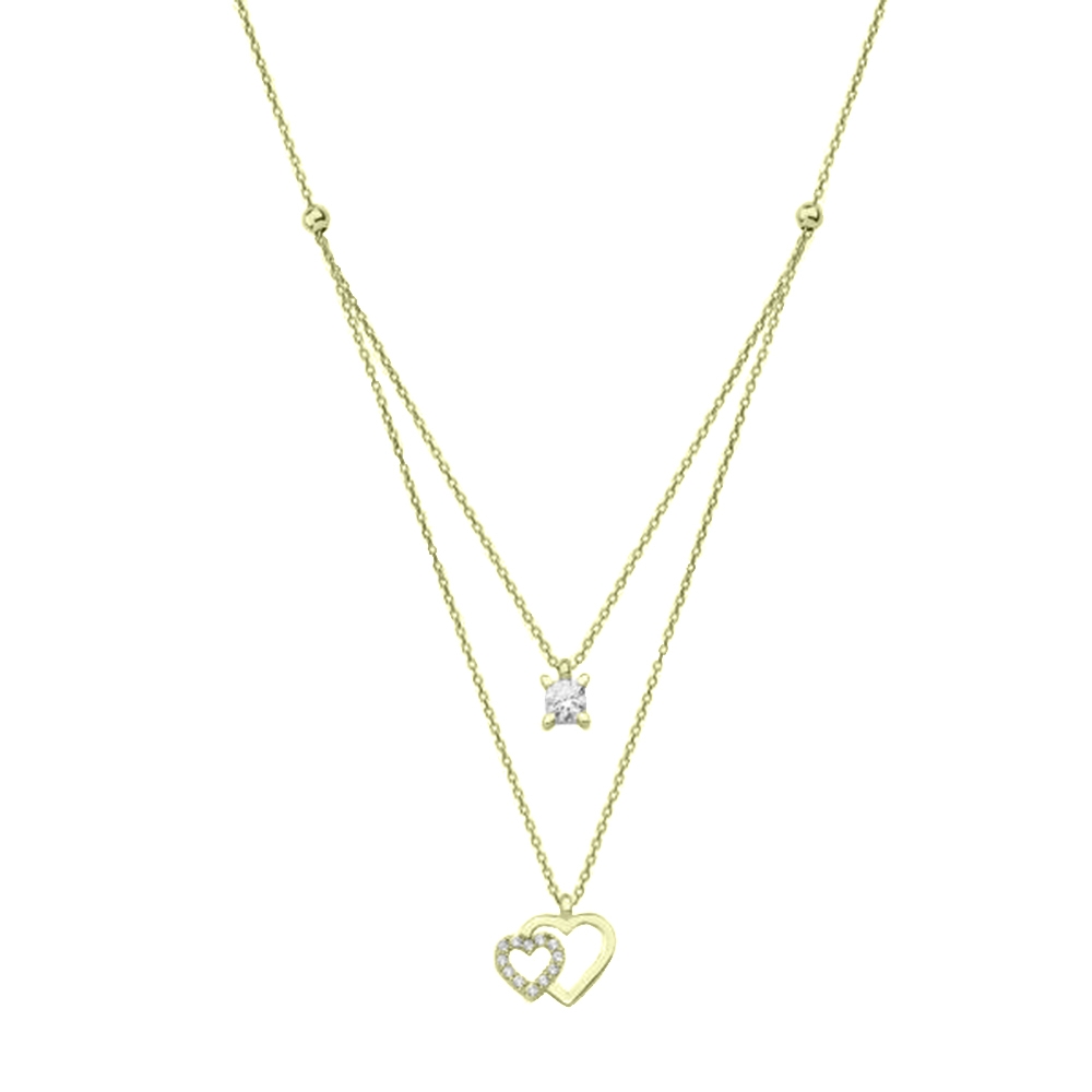 Colier din aur galben cu pietre Cubic Zirconia Incolor