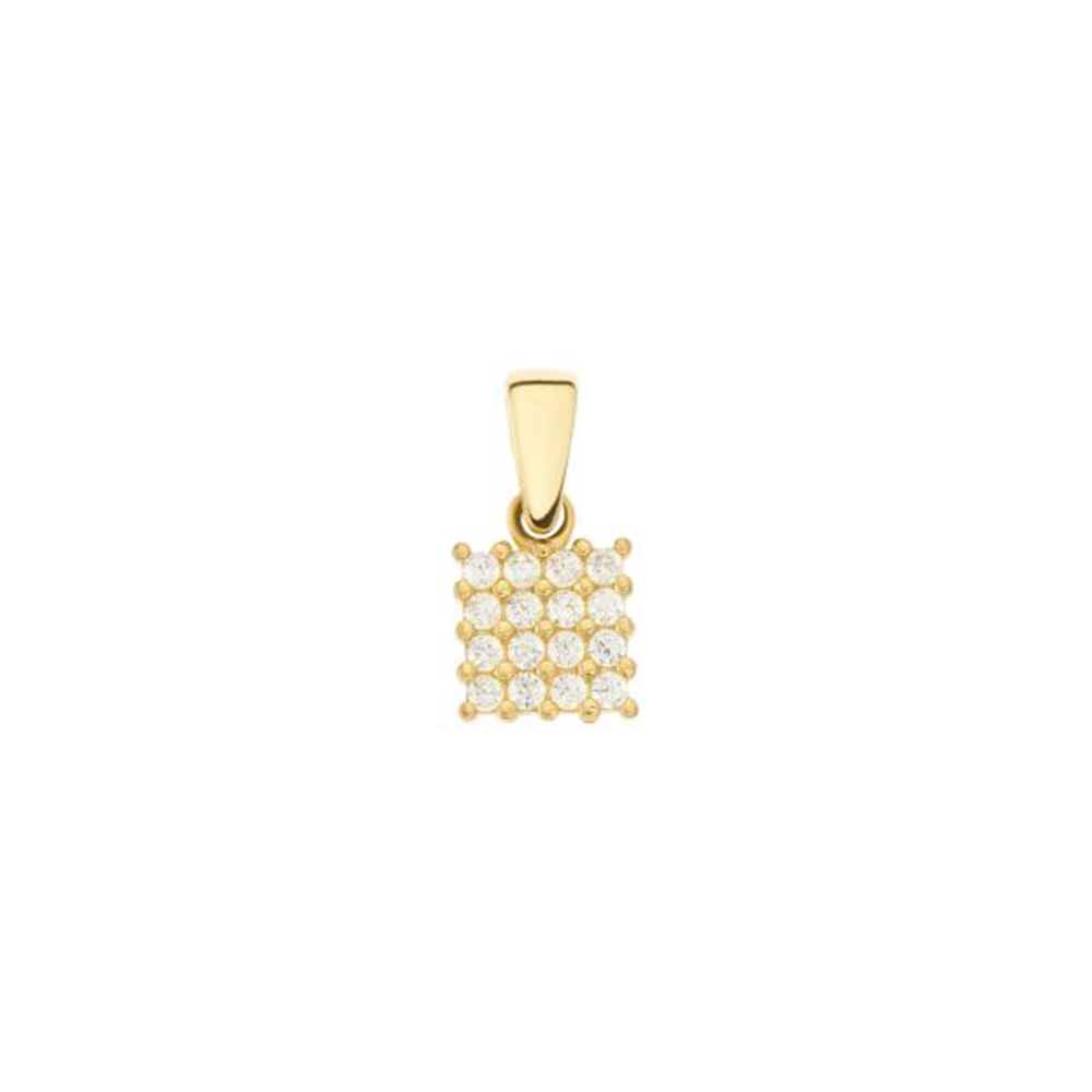 Pandantiv din aur galben cu pietre Cubic Zirconia Incolor