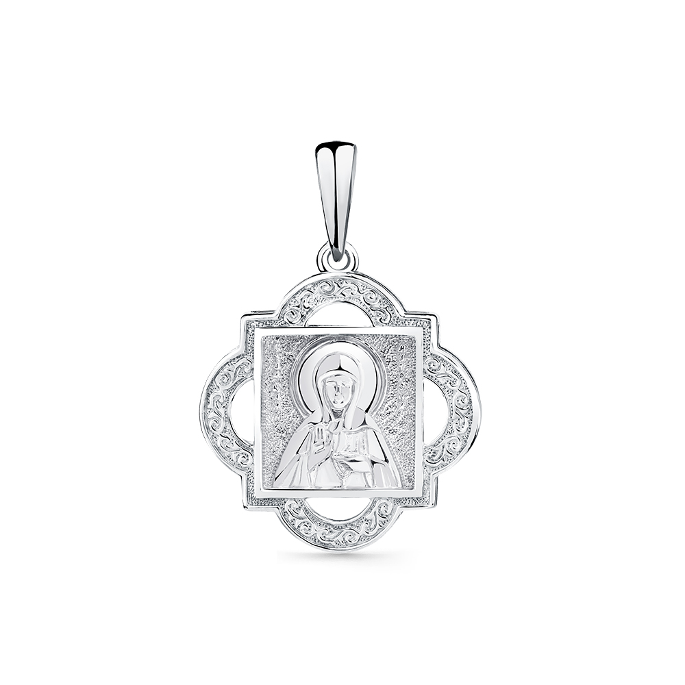 Iconiță din aur alb fără pietre