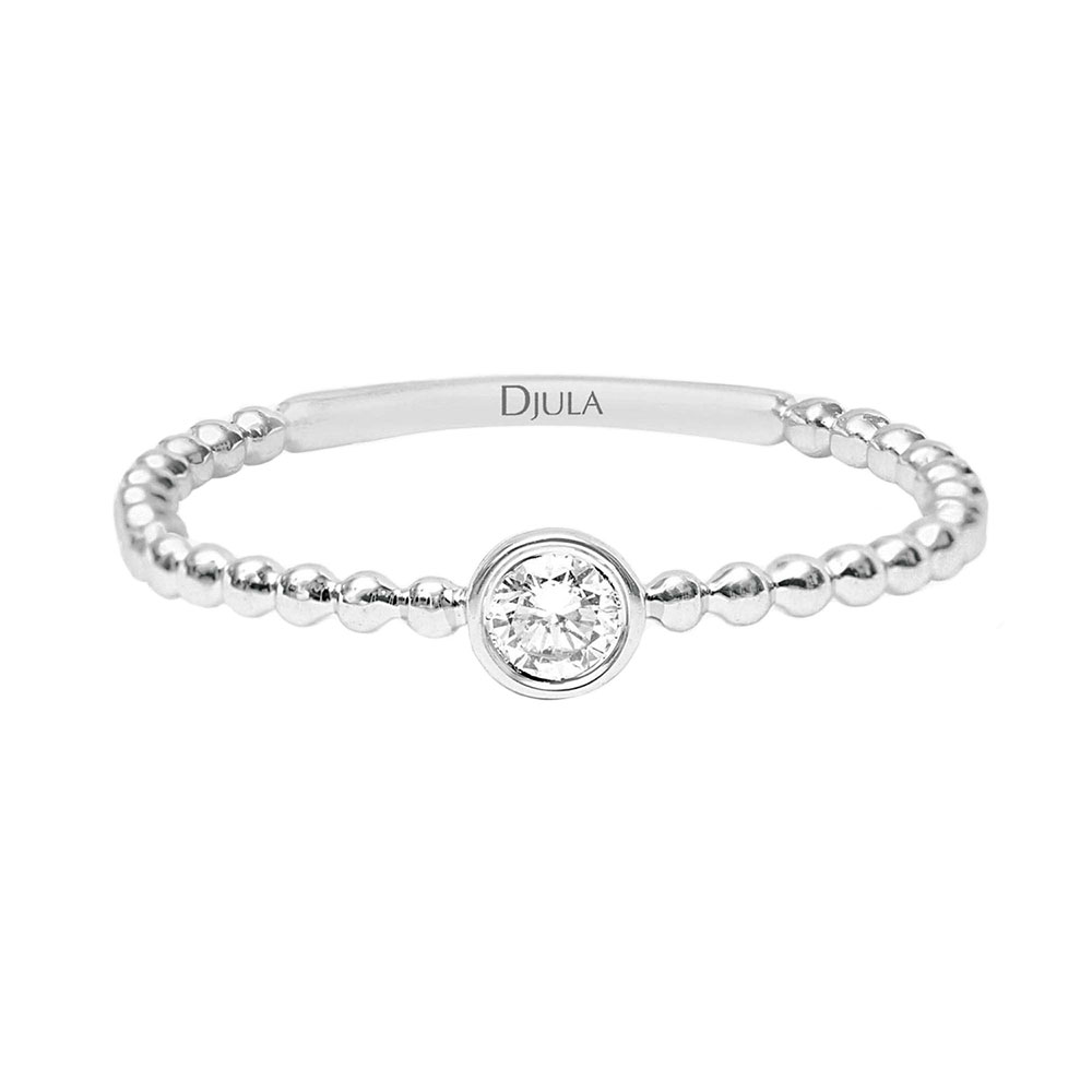 Inel din aur alb cu pietre Diamant