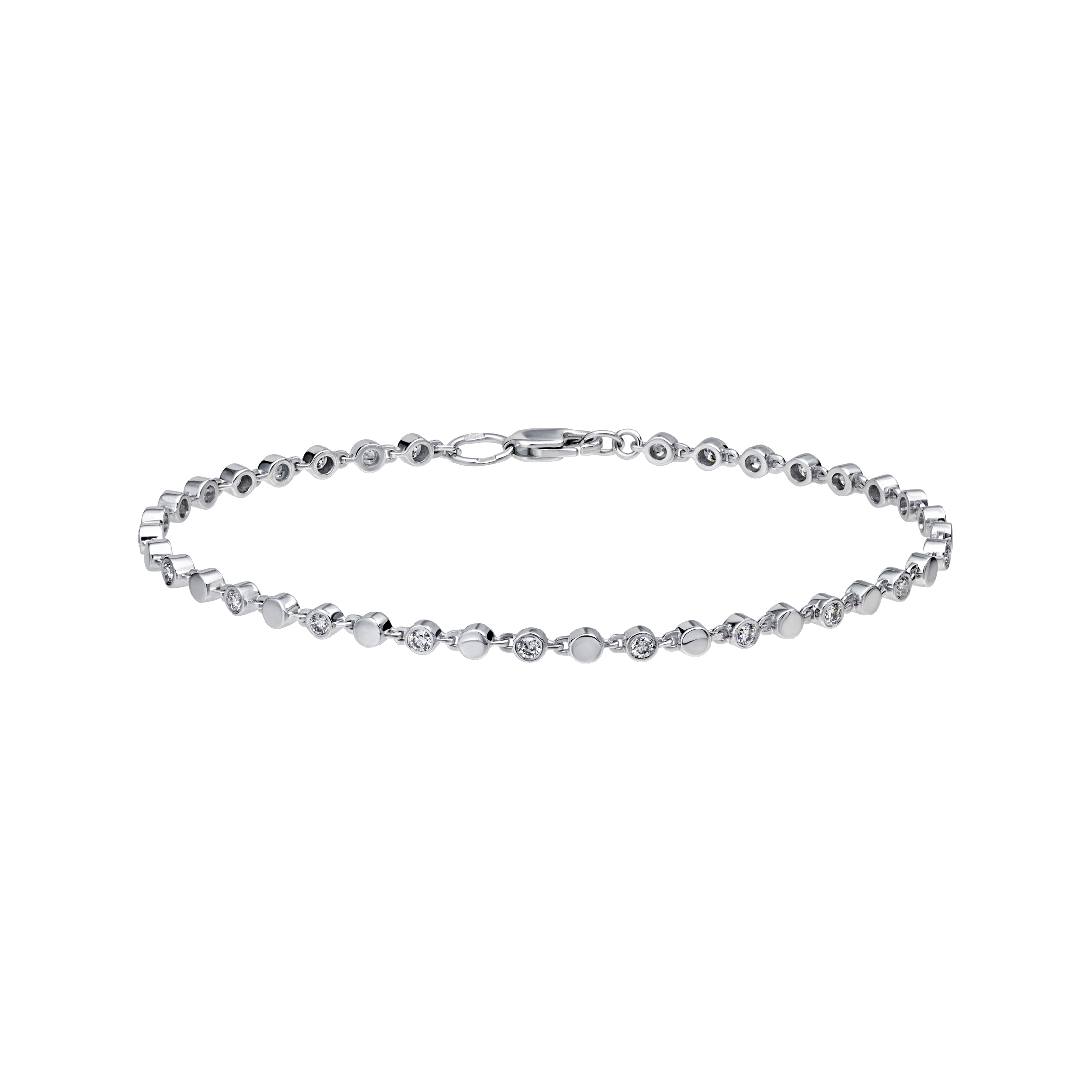 Brățară din aur alb cu pietre Diamant