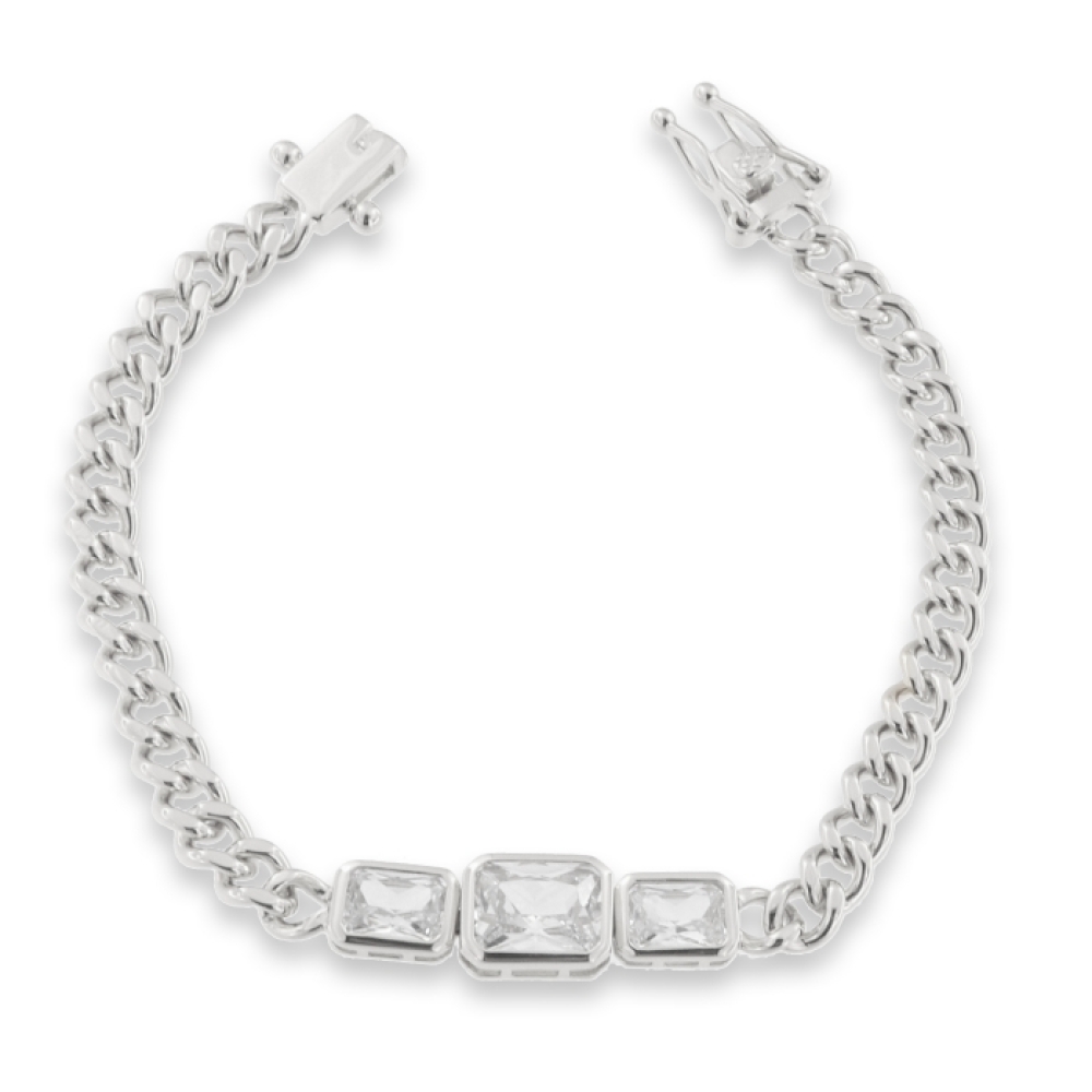 Brățară din argint  cu pietre Cubic Zirconia Incolor