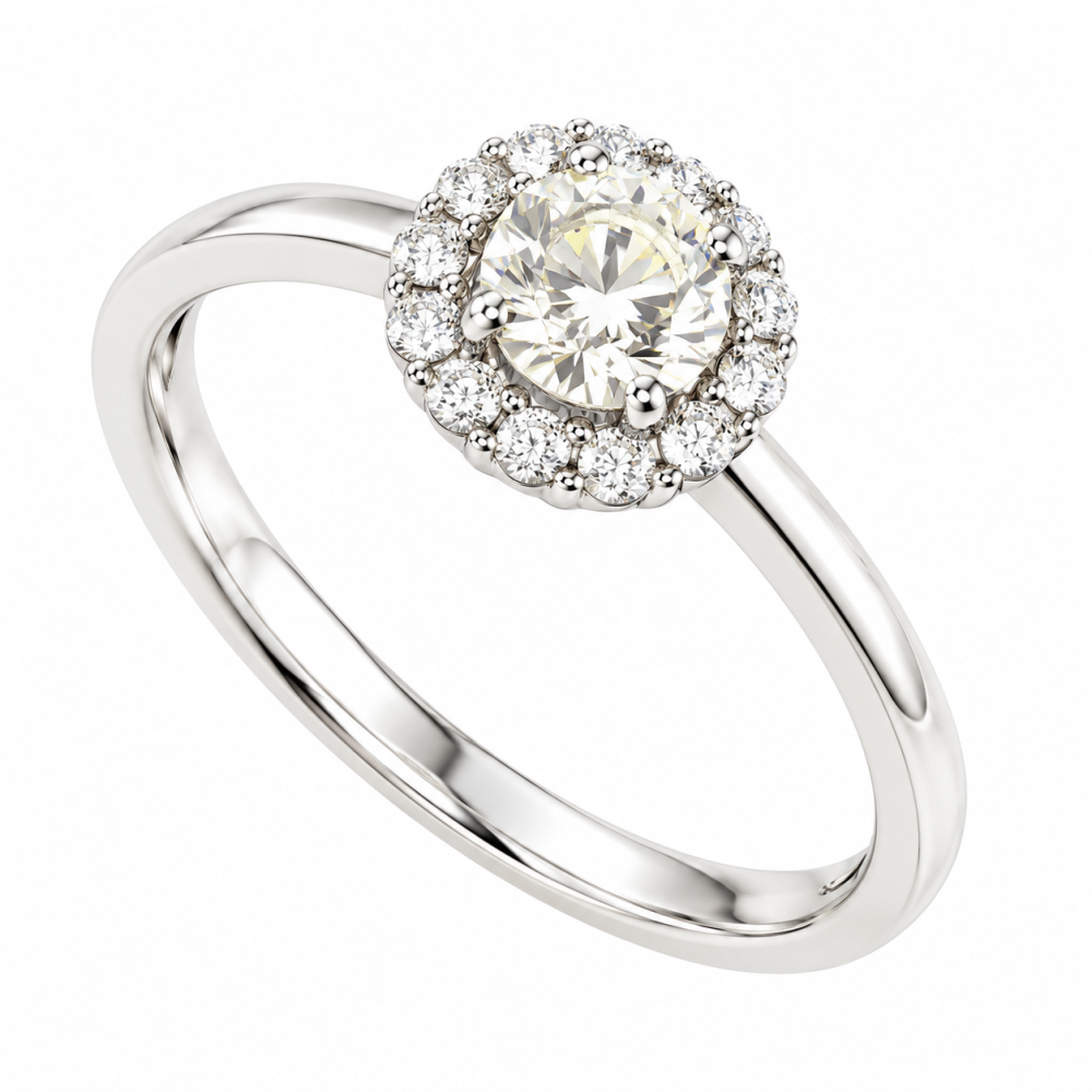 Inel din aur roz cu Diamant