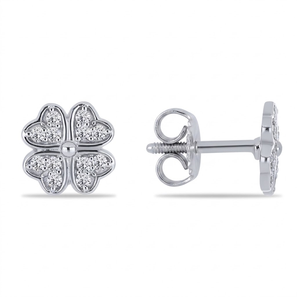 Cercei din argint cu Cubic Zirconia Incolor