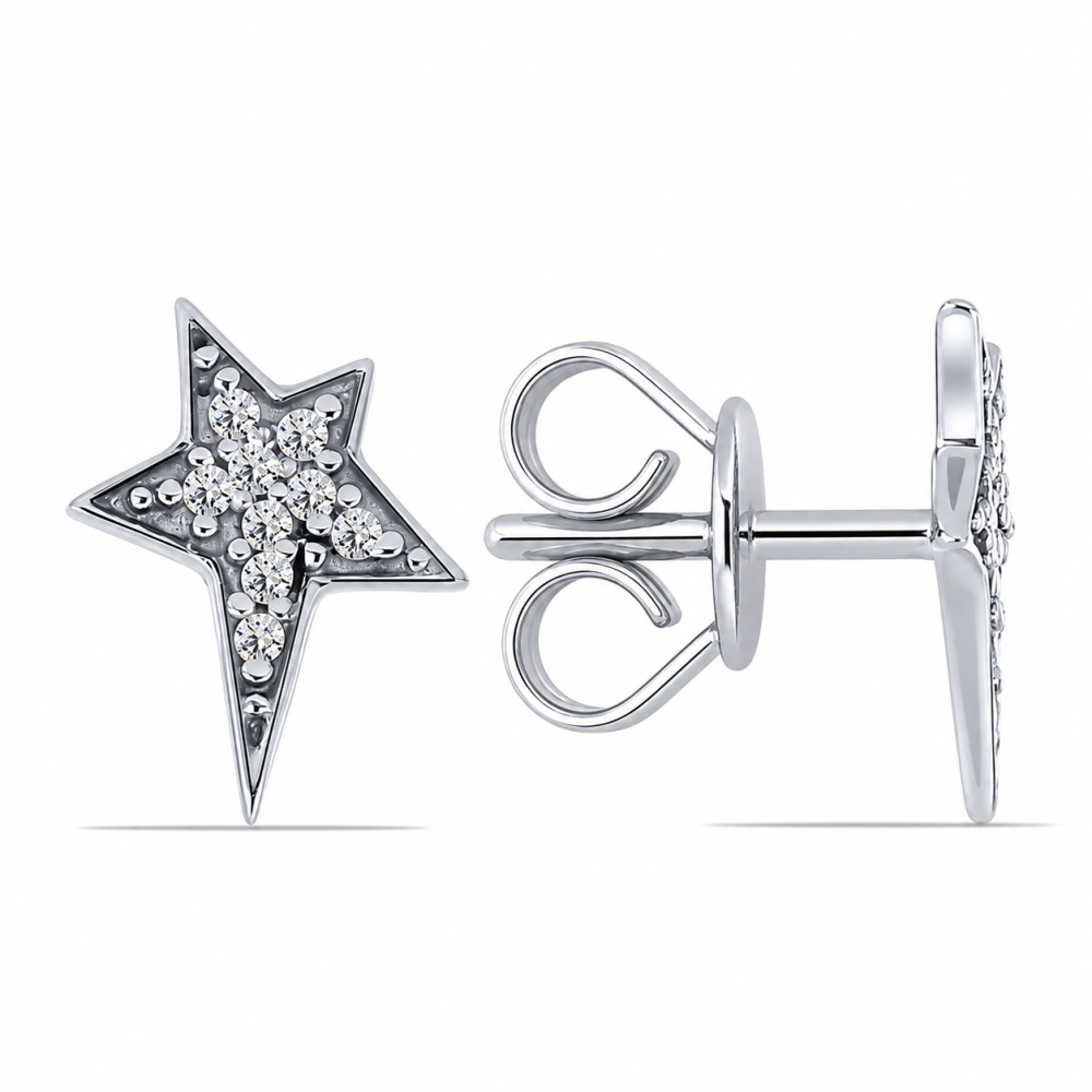 Cercei din argint cu Cubic Zirconia Incolor