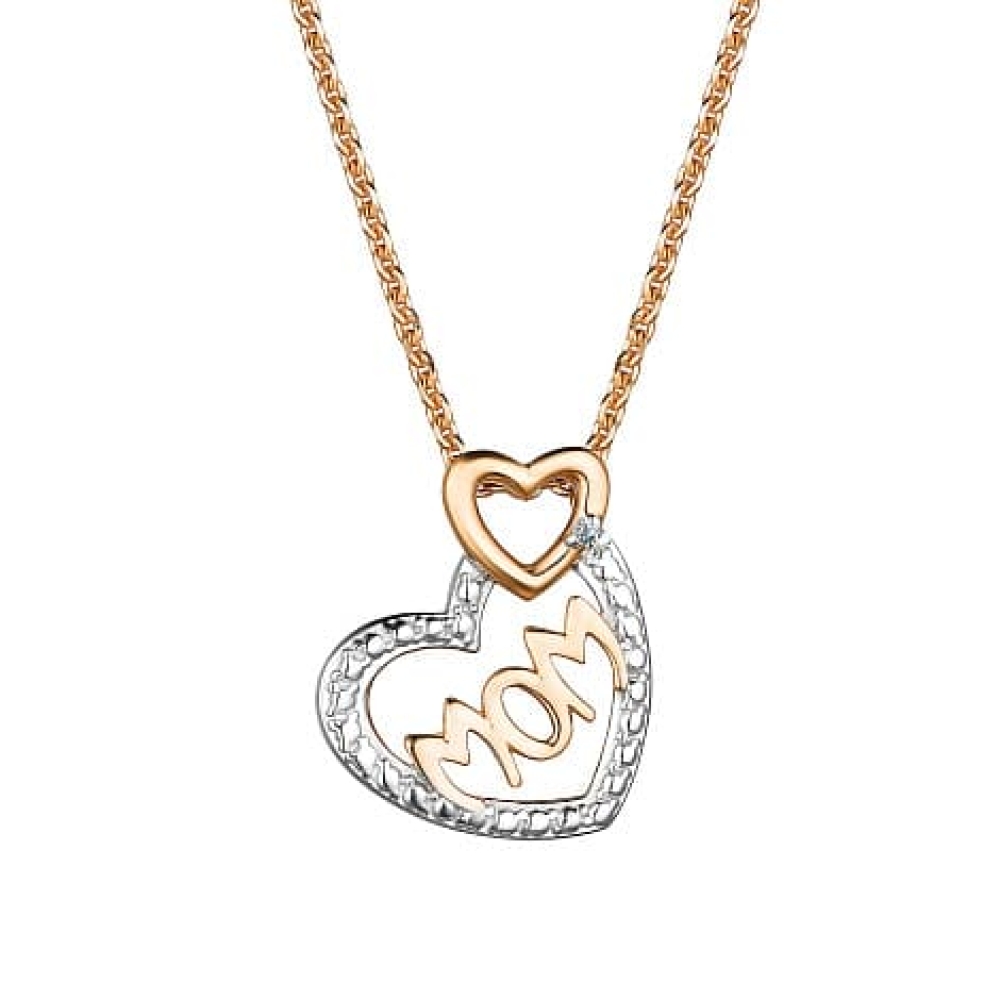 Colier din aur roz cu pietre Diamant