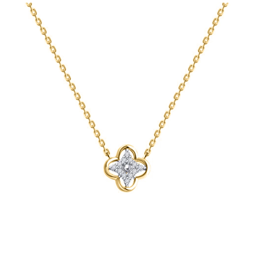 Colier din aur roz cu pietre Diamant