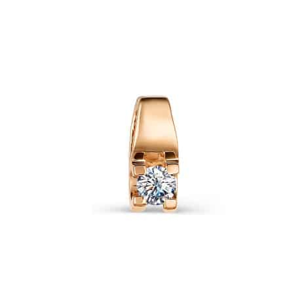 Pandantiv din aur roz cu pietre Diamant