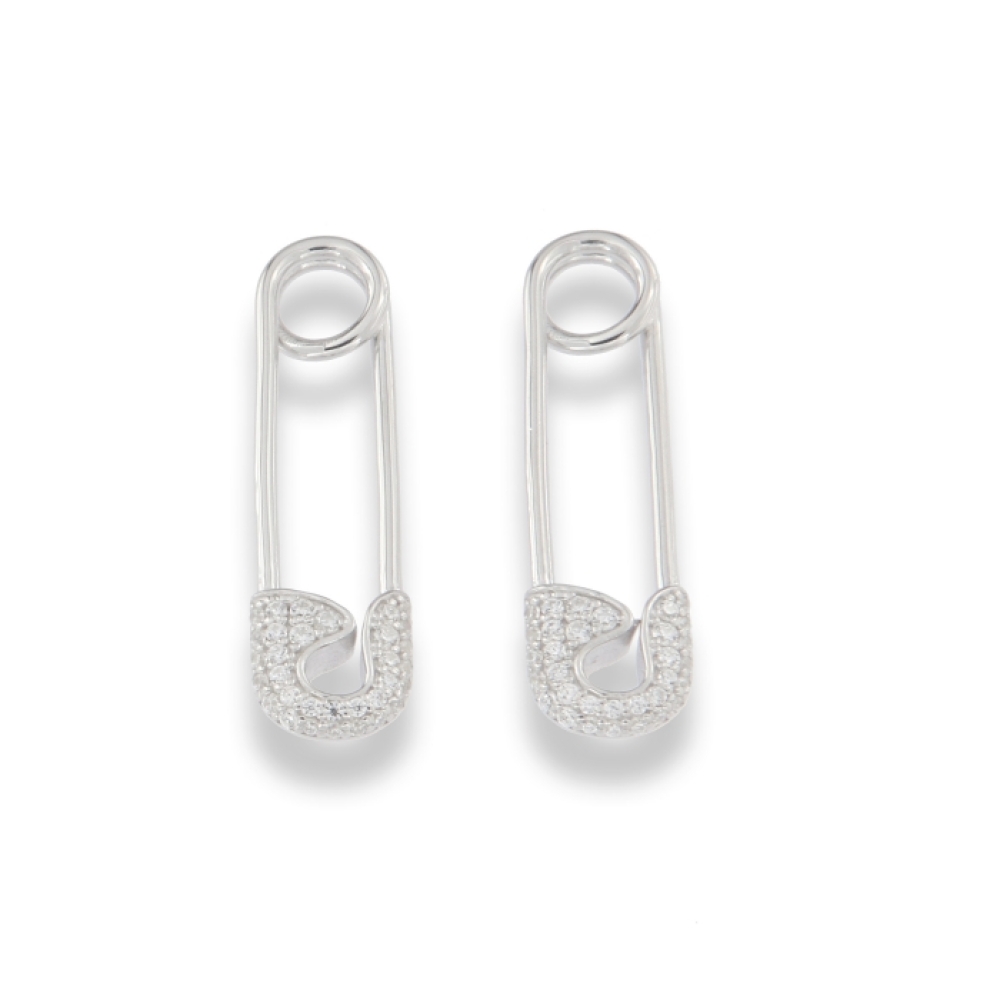 Pandantiv pentru cercei din argint  cu pietre Cubic Zirconia Incolor