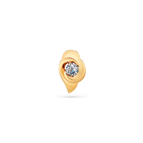 Pandantiv din aur roșu cu pietre Cubic Zirconia Incolor