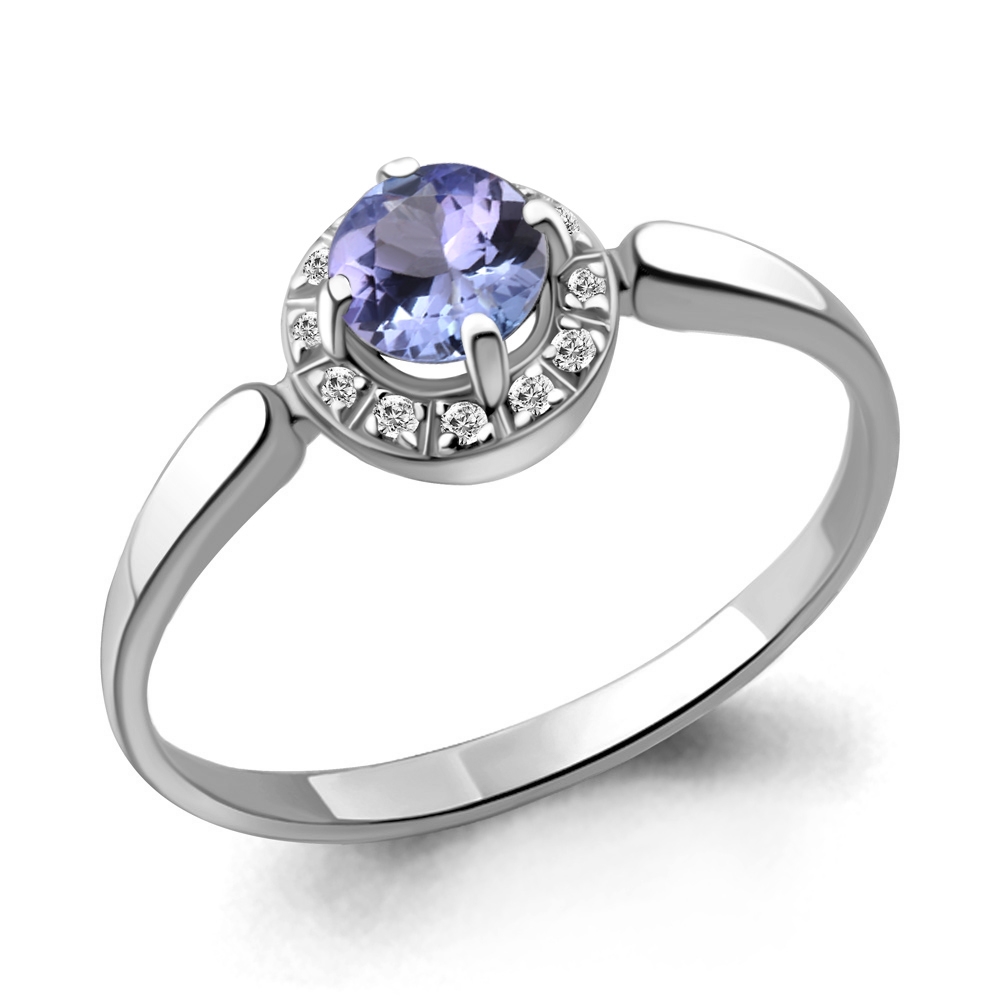Inel din aur alb cu pietre Diamant