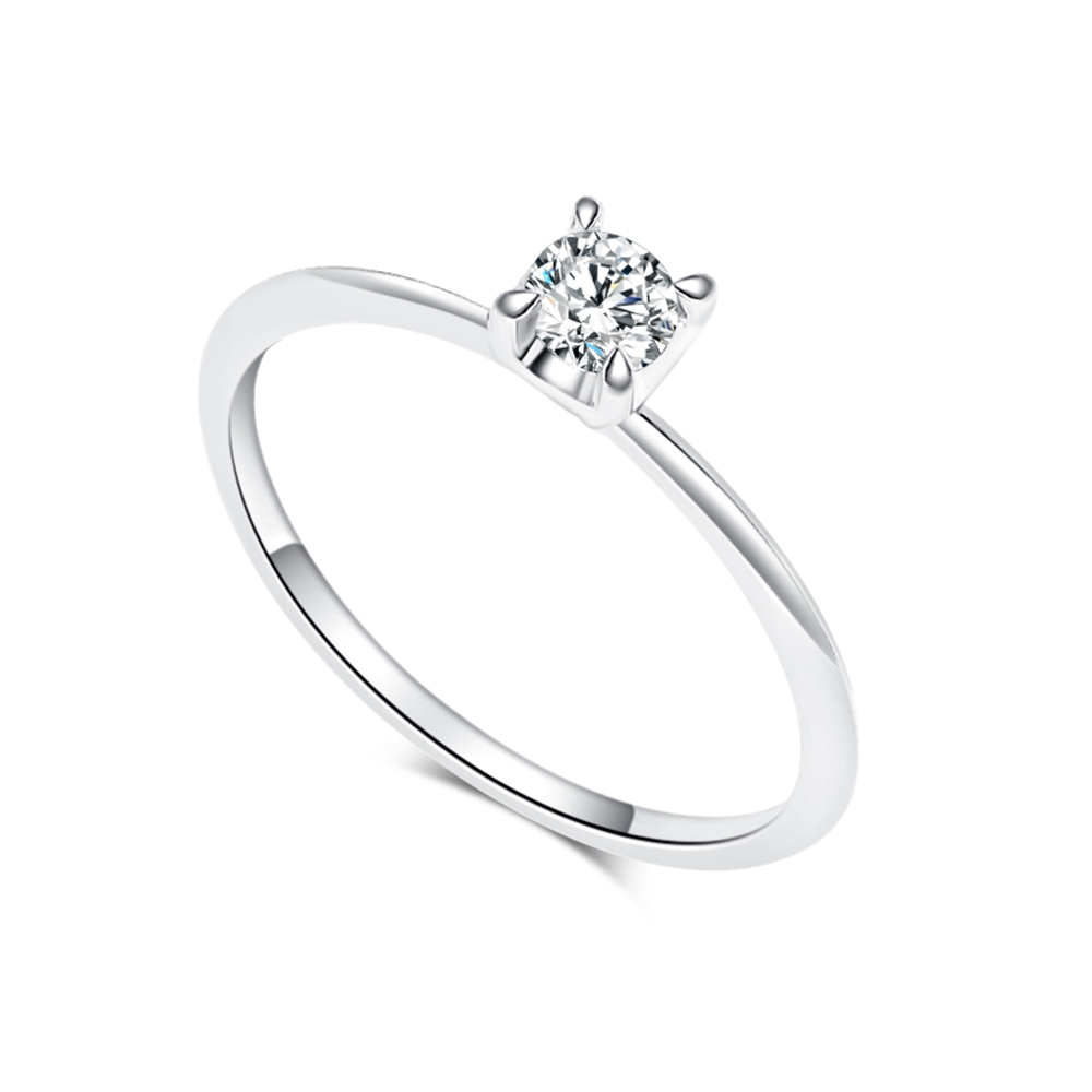 Inel din aur alb cu pietre Diamant