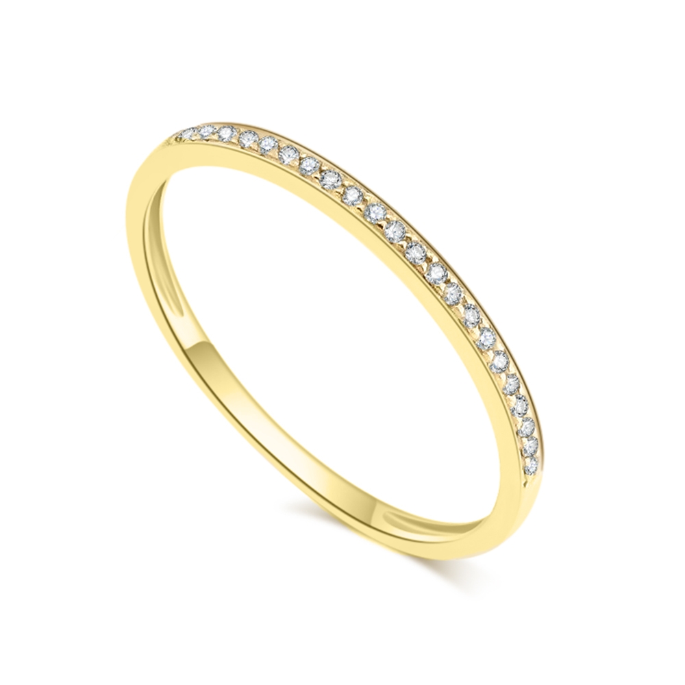 Verighetă din aur galben cu pietre Diamant