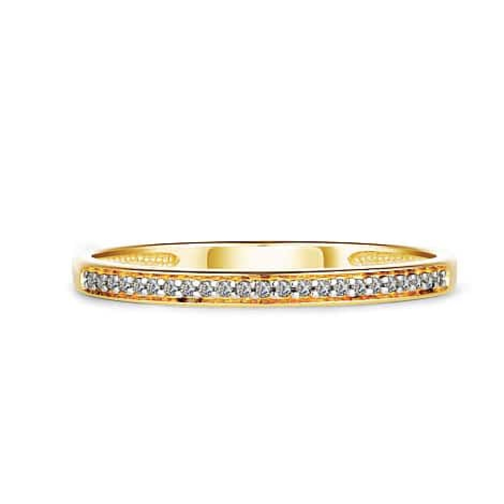 Verighetă din aur galben cu pietre Diamant