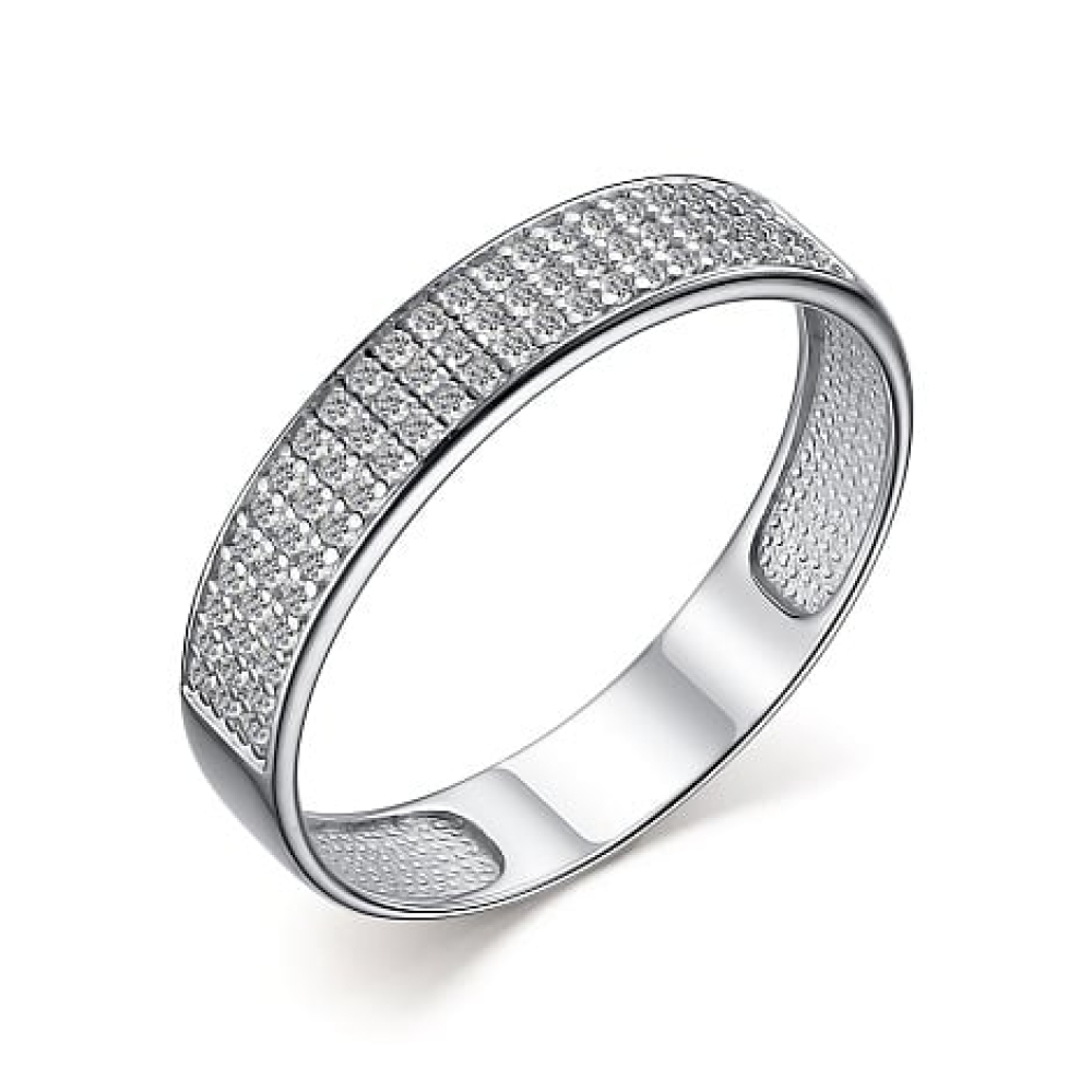 Verighetă din aur alb cu pietre Diamant