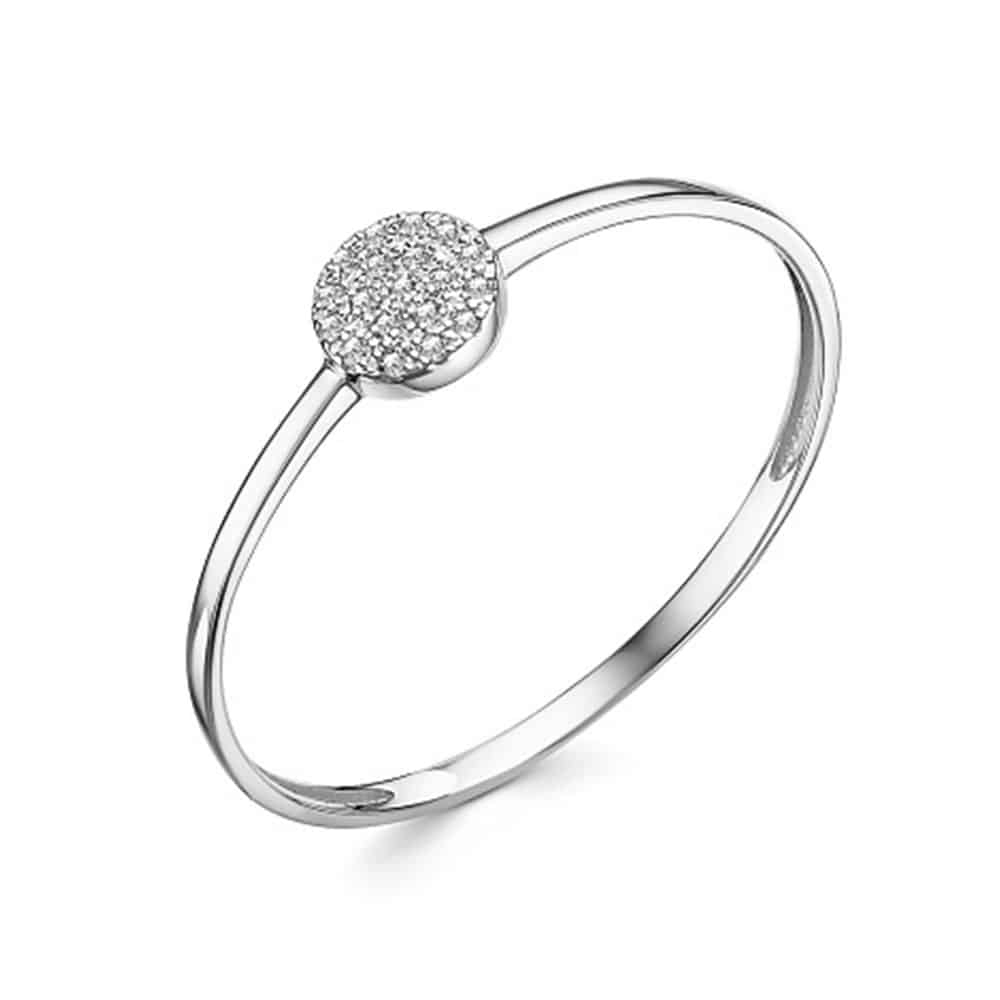 Inel din aur alb cu pietre Diamant