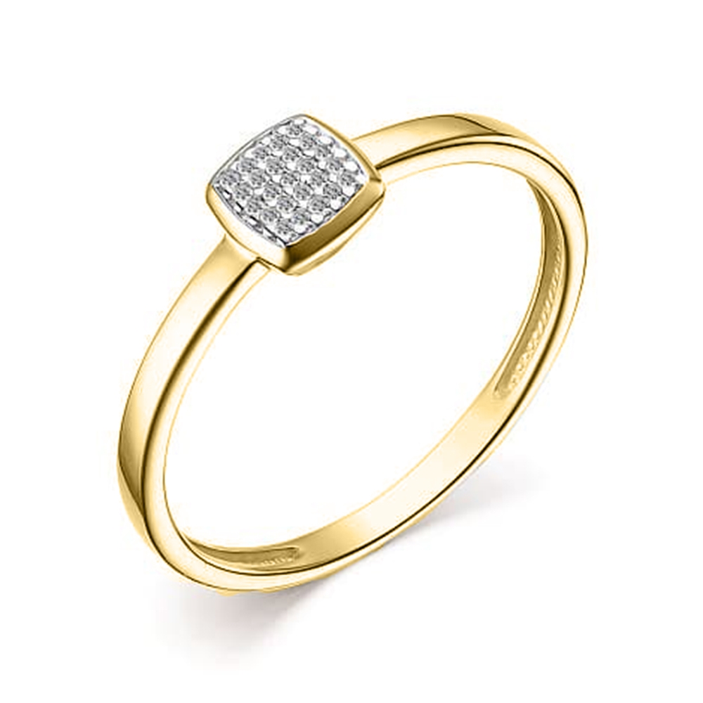 Inel din aur galben cu pietre Diamant