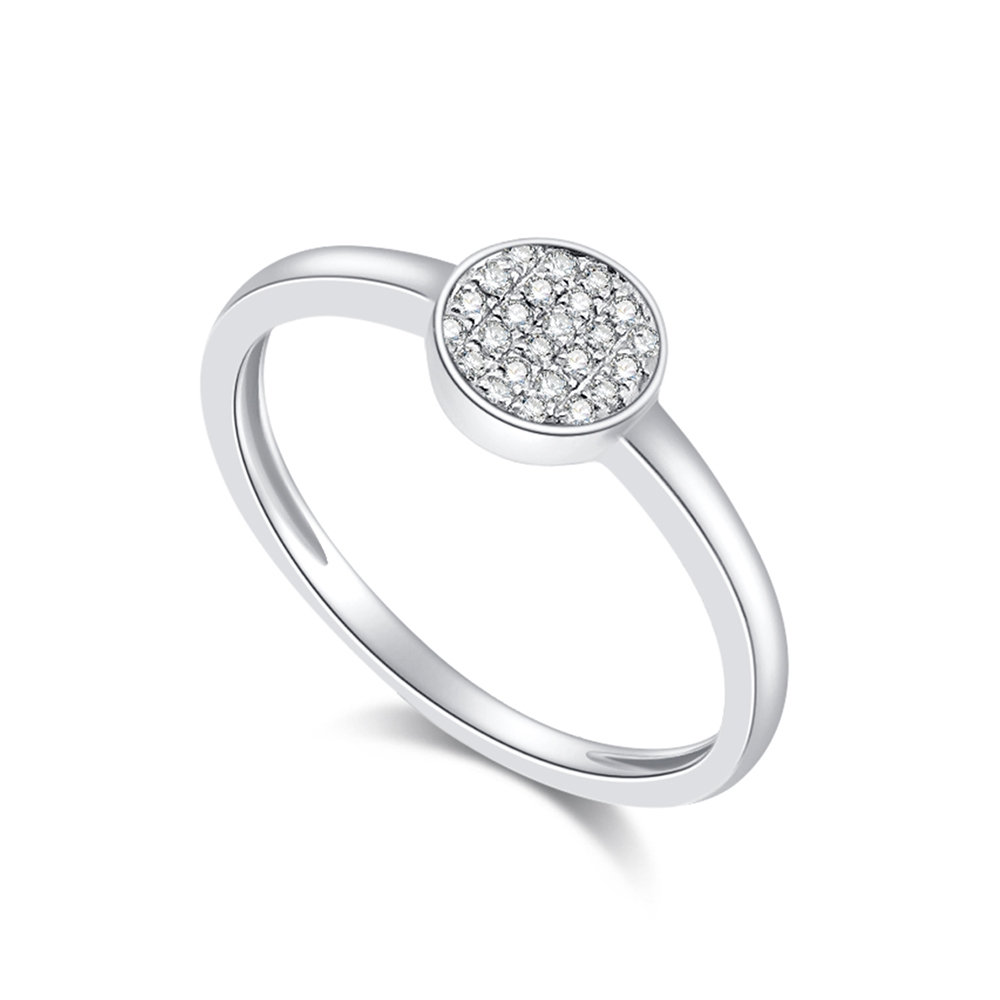 Inel din aur alb cu pietre Diamant