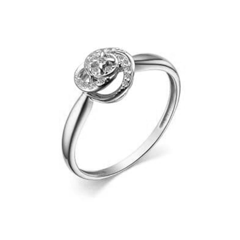 Inel din aur roz cu pietre Diamant