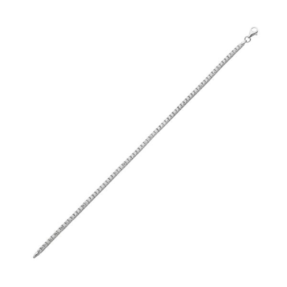 Brățară din aur alb cu pietre Cubic Zirconia Incolor
