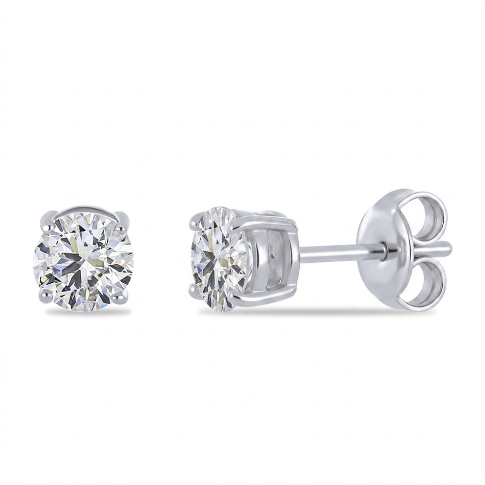 Cercei din argint cu Cubic Zirconia Incolor