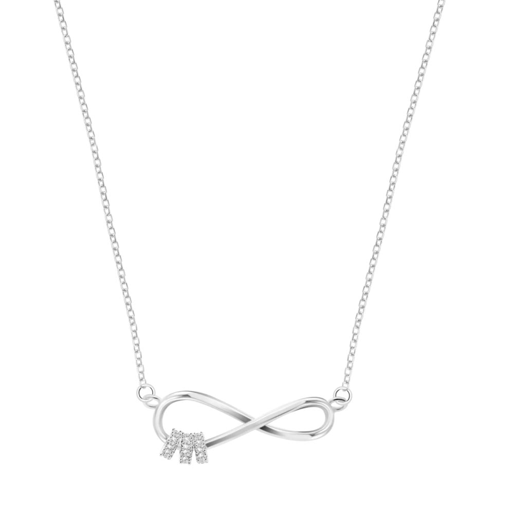 Colier din argint  cu pietre Cubic Zirconia Incolor