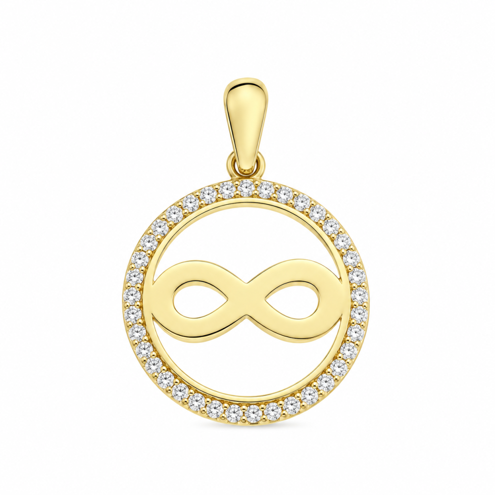 Pandantiv din aur galben cu Cubic Zirconia Incolor