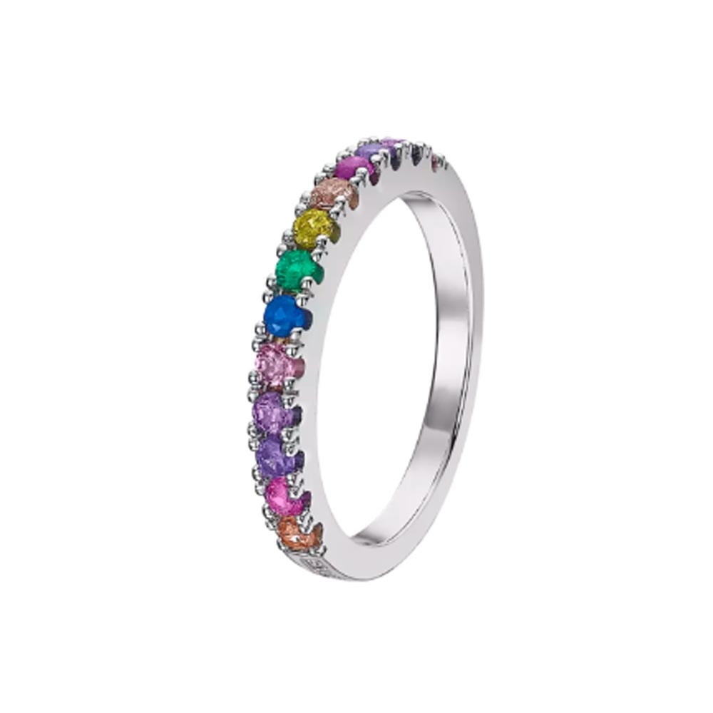 Inel din argint  cu pietre Cubic Zirconia Multicoloră