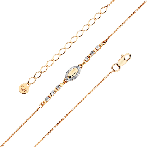 Brățară din aur roșu cu pietre Cubic zirconia