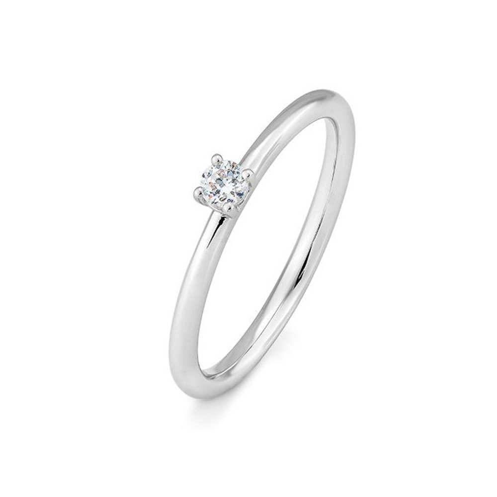 Inel din aur alb cu pietre Diamant
