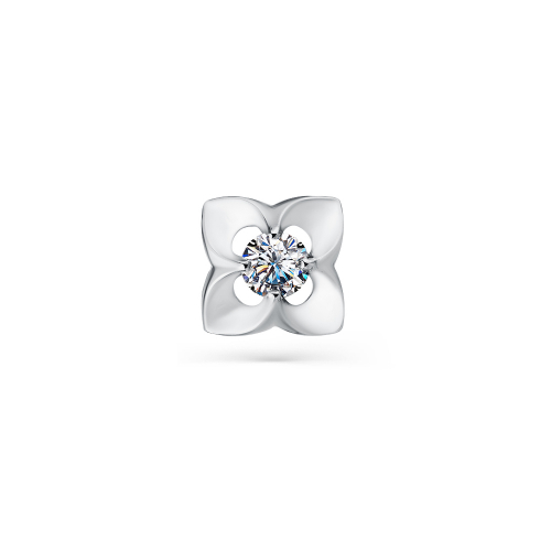 Pandantiv din aur alb cu pietre Cubic Zirconia Incolor