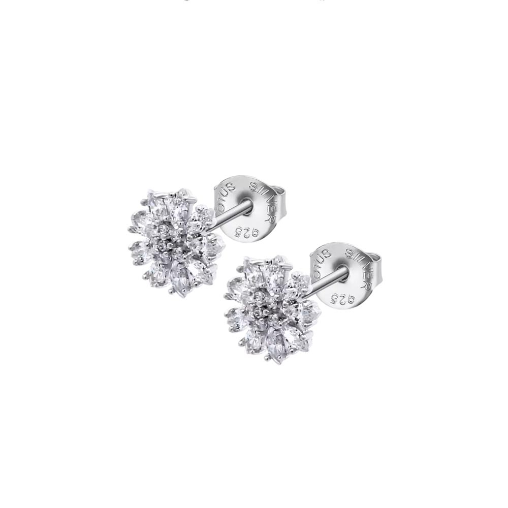 Cercei din argint  cu pietre Cubic Zirconia Incolor