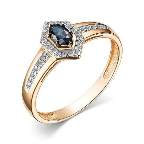 Inel din aur roșu cu pietre Diamant, Safir