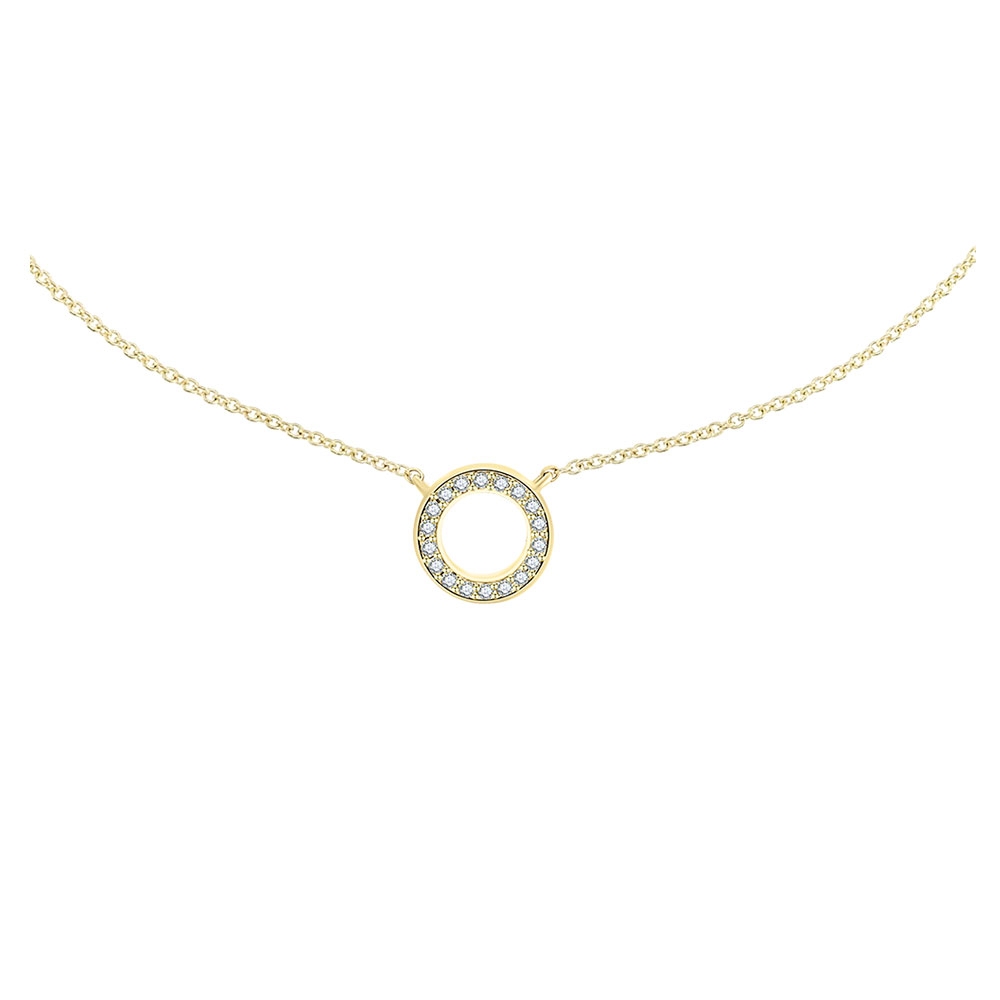 Colier din aur galben cu pietre Diamant